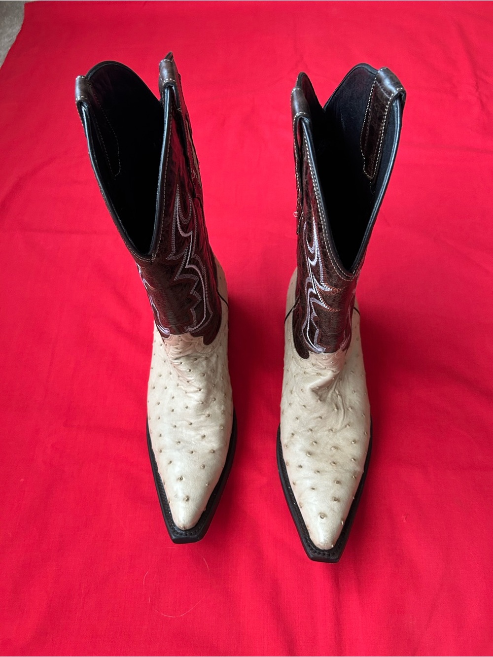 JW Ranch REAL Ostrich Western Boots (9)
